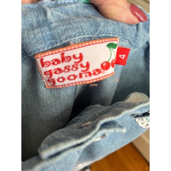 Baby Gassy Gooma embellished ruffle hem jeans size 4 Excellent Adorable - Picture 3 of 6